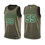 Men's Nike Boston Celtics #55 Greg Monroe Swingman Green Salute to Service NBA Jersey