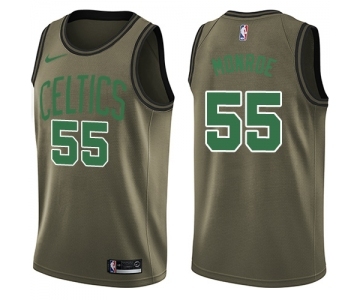 Men's Nike Boston Celtics #55 Greg Monroe Swingman Green Salute to Service NBA Jersey