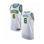 Men's Nike Boston Celtics #6 Bill Russell Authentic White NBA Jersey - City Edition