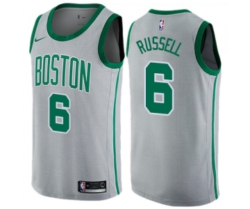 Men's Nike Boston Celtics #6 Bill Russell Swingman Gray NBA Jersey - City Edition