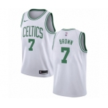 Men's Nike Boston Celtics #7 Jaylen Brown Authentic White NBA Jersey - Association Edition