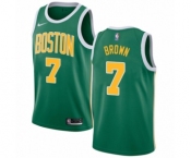 Men's Nike Boston Celtics #7 Jaylen Brown Green Swingman Jersey - Earned Edition