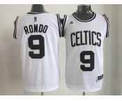 Nba Boston Celtics #9 Rondo White-Black Jerseys