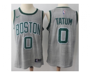 Nike Boston Celtics #0 Jayson Tatum Gray NBA Swingman City Edition Jersey