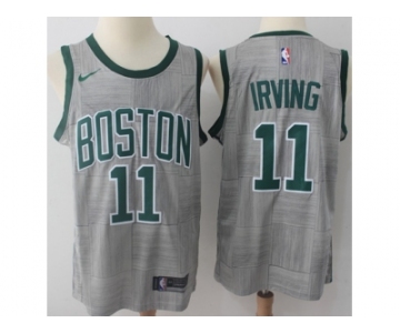 Nike Boston Celtics #11 Kyrie Irving Gray NBA Swingman City Edition Jersey