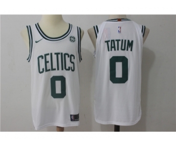 Nike NBA Boston Celtics #0 Jayson Tatum Jersey 2017-18 New Season White Jersey