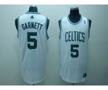 boston celtics #5 garnett whtie(fans edition)