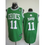 nba boston celtics #11 davis green(white number)