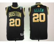 nba boston celtics #20 allen black[yellow number swingman]