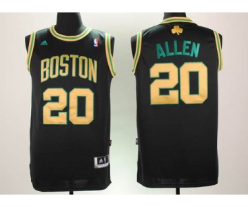 nba boston celtics #20 allen black[yellow number swingman]