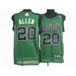 nba boston celtics #20 allen green(black number)