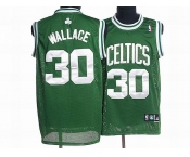 nba boston celtics #30 wallace green(white number)