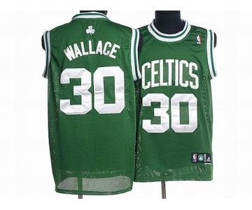 nba boston celtics #30 wallace green(white number)