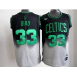 nba boston celtics #33 bird black-grey