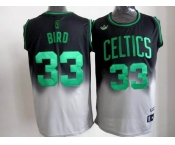 nba boston celtics #33 bird black-grey