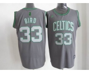 nba boston celtics #33 bird green grey