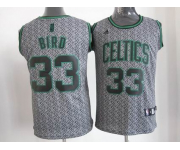 nba boston celtics #33 bird grey[static fashion swingman]