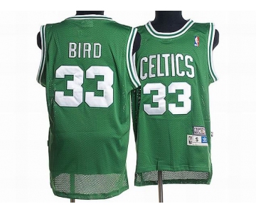 nba boston celtics #33 bird m&n green