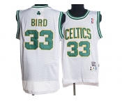 nba boston celtics #33 bird m&n white