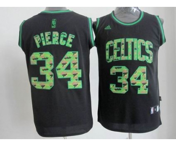 nba boston celtics #34 pierce black[camo fashion swingman]