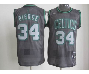 nba boston celtics #34 pierce black/grey[2012]