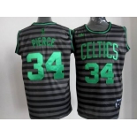 nba boston celtics #34 pierce grey[black strip]