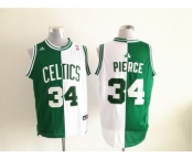 nba boston celtics #34 pierce white-green[strip][revolution 30 swingman]