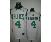 nba boston celtics #4 robinson white(green number)