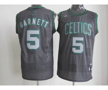 nba boston celtics #5 garnett black/grey[2012]