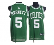 nba boston celtics #5 garnett green(white number)