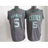 nba boston celtics #5 garnett grey