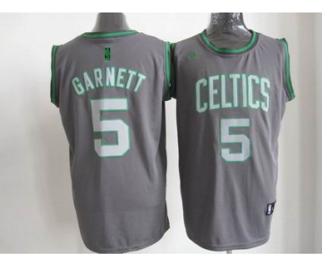 nba boston celtics #5 garnett grey