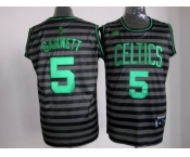 nba boston celtics #5 garnett grey[black strip]