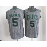 nba boston celtics #5 garnett grey[static fashion swingman]