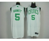 nba boston celtics #5 garnett white[revolution 30]