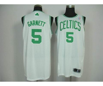 nba boston celtics #5 garnett white[revolution 30]