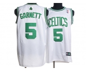 nba boston celtics #5 garnett whtie