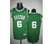 nba boston celtics #6 boston green(white number)