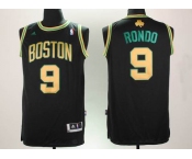 nba boston celtics #9 rondn black[yellow number swingman]