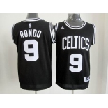 nba boston celtics #9 rondo black-white