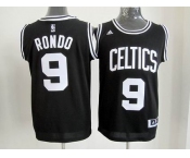 nba boston celtics #9 rondo black-white