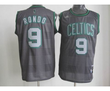 nba boston celtics #9 rondo black/grey[2012]