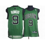 nba boston celtics #9 rondo green(black number)