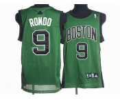 nba boston celtics #9 rondo green(black number)