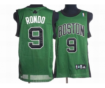 nba boston celtics #9 rondo green(black number)