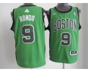 nba boston celtics #9 rondo green(black number)[revolution 30 swingman]