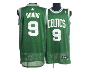 nba boston celtics #9 rondo green(white number)