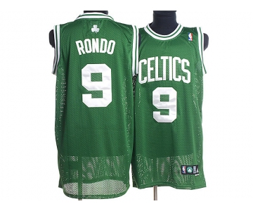 nba boston celtics #9 rondo green(white number)