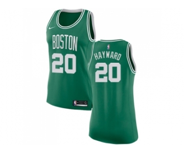 Women Nike Boston Celtics #20 Gordon Hayward Green NBA Swingman Icon Edition Jersey