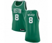 Women's Boston Celtics #8 Kemba Walker Swingman Green(White No.) Road Basketball Jersey - Icon Edition